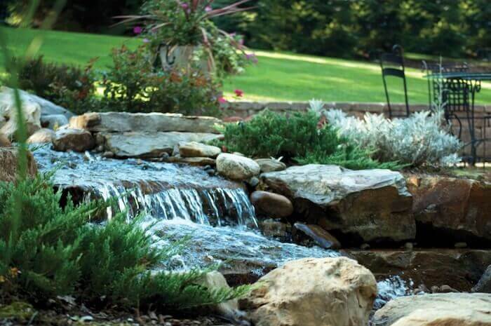 pond waterfall