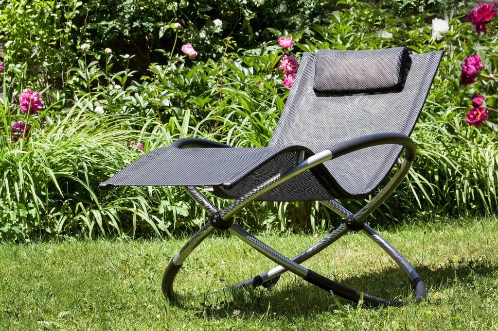 deck chair, design, noble, aluminum, relax, flower wallpaper, garden, flower background, quiet, silence, idyll, flower, peonies, meadow, beautiful flowers, idyllic, beautiful, nature