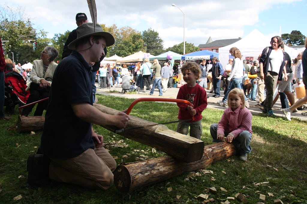 bow saw with kids