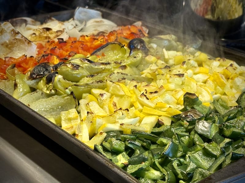 broiled roasted veggies