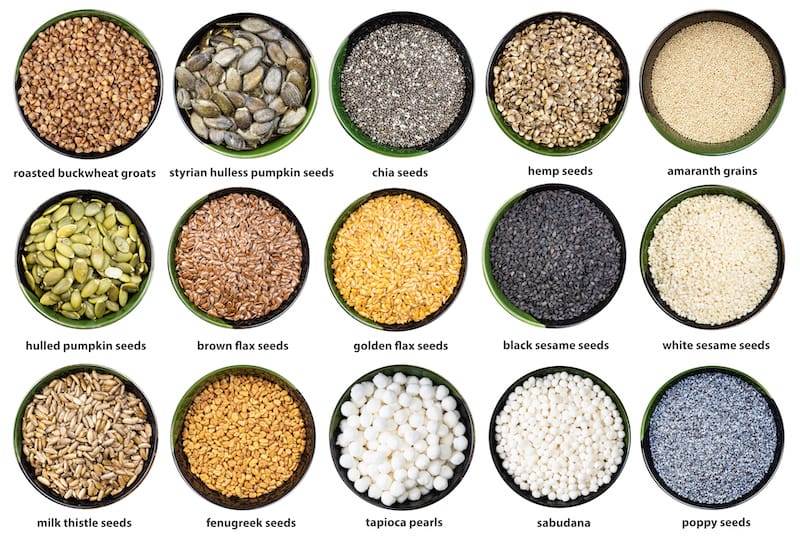 15 different types of seeds