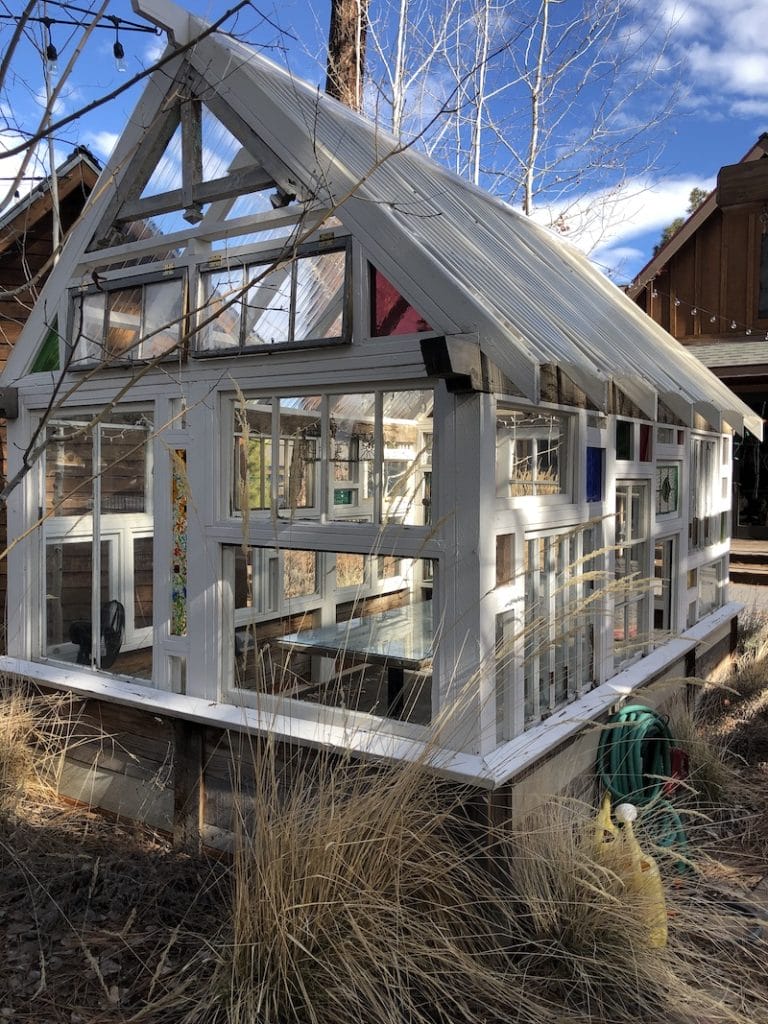 salvage built greenhouse