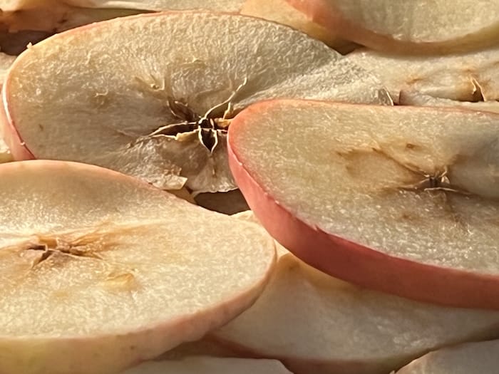 dehydrating apple slices