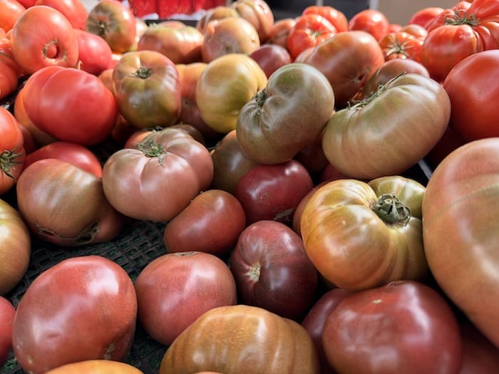 heirloom tomato haarvest