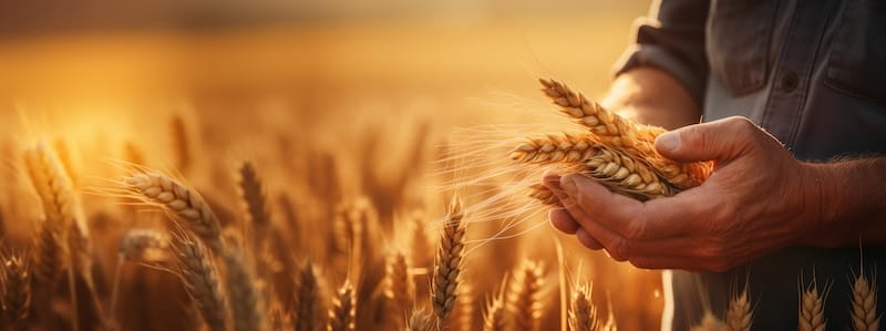 wheat in hands