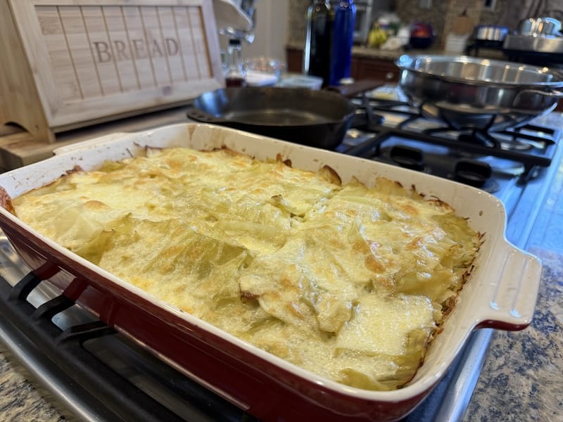 finished cabbage casserole