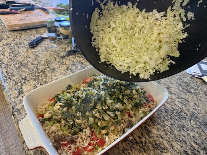 layering cabbage casserole