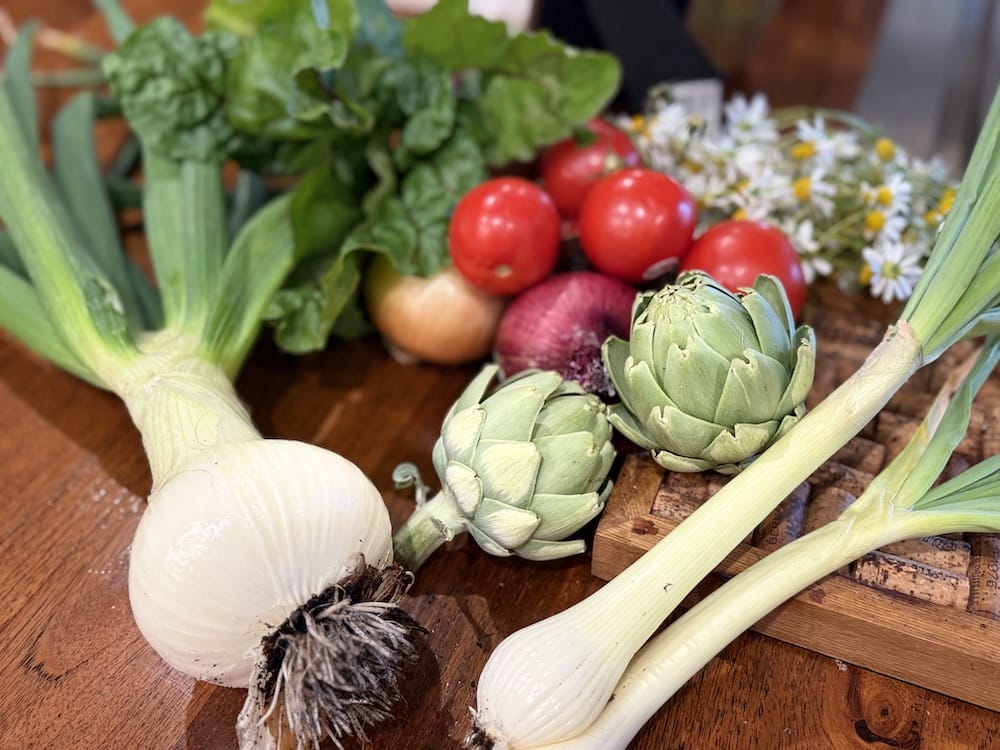 fresh veggies from the farmers market